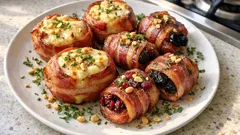 Pečená jablka se čtyřmi sýry a slaninou: teplý předkrm, který zmizí jako první