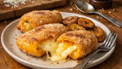 Pečené papriky plněné dvěma sýry – křupavé na povrchu, krémové uvnitř