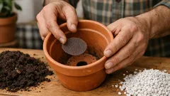 Staré kuchyňské sítko zachrání květináč: jednoduchý trik pro lepší drenáž