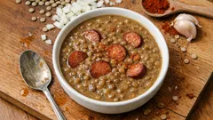 Čočková polévka s jíškou a párky: poctivá klasika, která zasytí