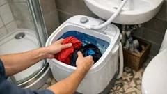 Přenosná mini pračka: kdy se vyplatí a jak funguje