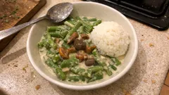 Fazolky na kyselo s nakládanými houbami: jemná omáčka a křupavé lusky krok za krokem