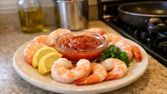 Krevetový koktejl s rajčatovo-křenovou omáčkou: jednoduchý předkrm, co vypadá slavnostně