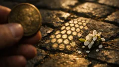 Belgická sběratelská mince The Bee in Belgium: včela, která mění pozadí a připomíná význam opylovačů