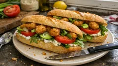 Plněné bagetky s opečenou pýchavkou: rychlá večeře z pánve za pár minut