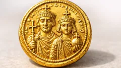 Vzácný arabobyzantský zlatý solidus se v Londýně prodal za 168 tisíc liber