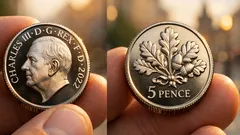 Nová britská 5p mince s Karlem III. míří do oběhu: jak ji poznáte a proč budí pozornost