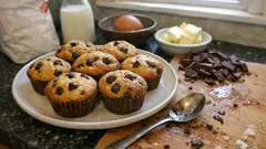 Rychlé muffiny s čokoládou: nadýchané a hotové bez dlouhého míchání