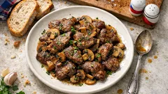 Houbová játra na pánvi: krátce opečená, šťavnatá a s křupavým povrchem