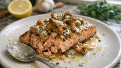 Losos s liškami ve smetanové omáčce: krémové jídlo, které vypadá jako z restaurace