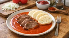 Rajská omáčka s vařeným hovězím jako od babičky: vyváženě sladkokyselá a hladká