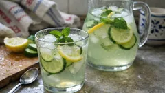 Okurkovo-citronová limonáda s mátou: domácí osvěžení, které chutná jako z kavárny
